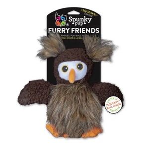 FRIENDS Furry Friends Brown, Tan & Orange Owl Toy